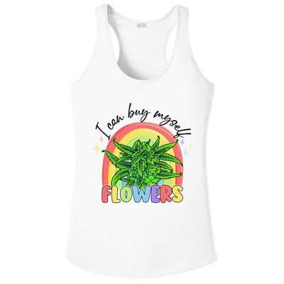 I Can Buy Myself Flowers Stoner Happy 420 Days Cannabis Ladies PosiCharge Competitor Racerback Tank
