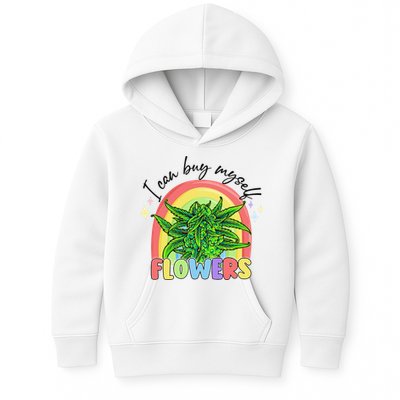 I Can Buy Myself Flowers Stoner Happy 420 Days Cannabis Kids Hoodie