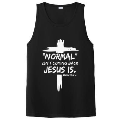 Isnt Coming Back Jesus Is Christian Normal PosiCharge Competitor Tank