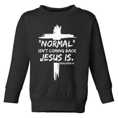 Isnt Coming Back Jesus Is Christian Normal Toddler Sweatshirt