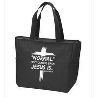 Isnt Coming Back Jesus Is Christian Normal Zip Tote Bag