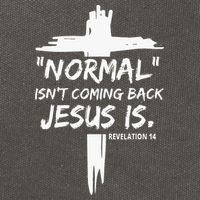 Isnt Coming Back Jesus Is Christian Normal Cotton Canvas Backpack