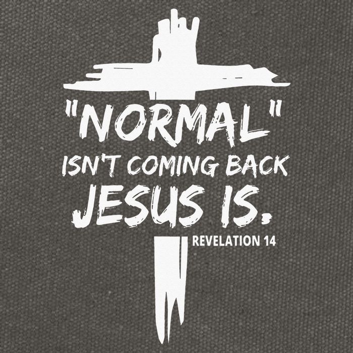 Isnt Coming Back Jesus Is Christian Normal Cotton Canvas Backpack