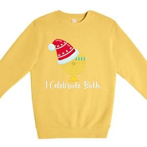 I Celebrate Both Hanukkah Premium Crewneck Sweatshirt