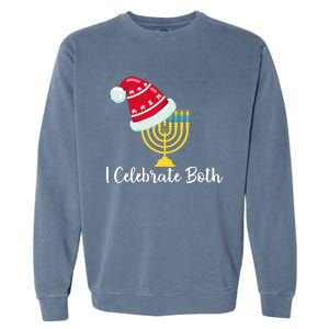 I Celebrate Both Hanukkah Garment-Dyed Sweatshirt