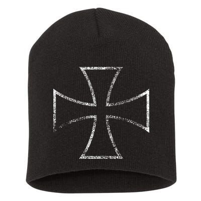 Iron Cross Bikers Short Acrylic Beanie