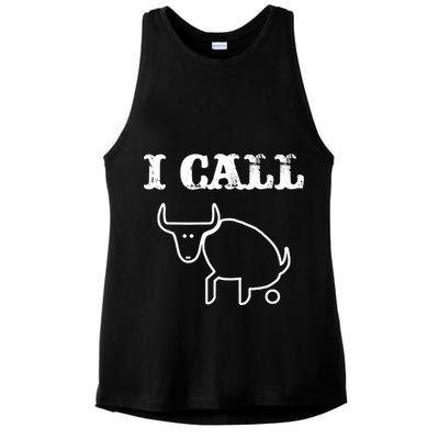 I Call Bull Shit Ladies PosiCharge Tri-Blend Wicking Tank