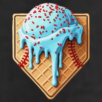 Ice Cream Baseball Drip Home Plate Dripping Adult Drive Performance Visor