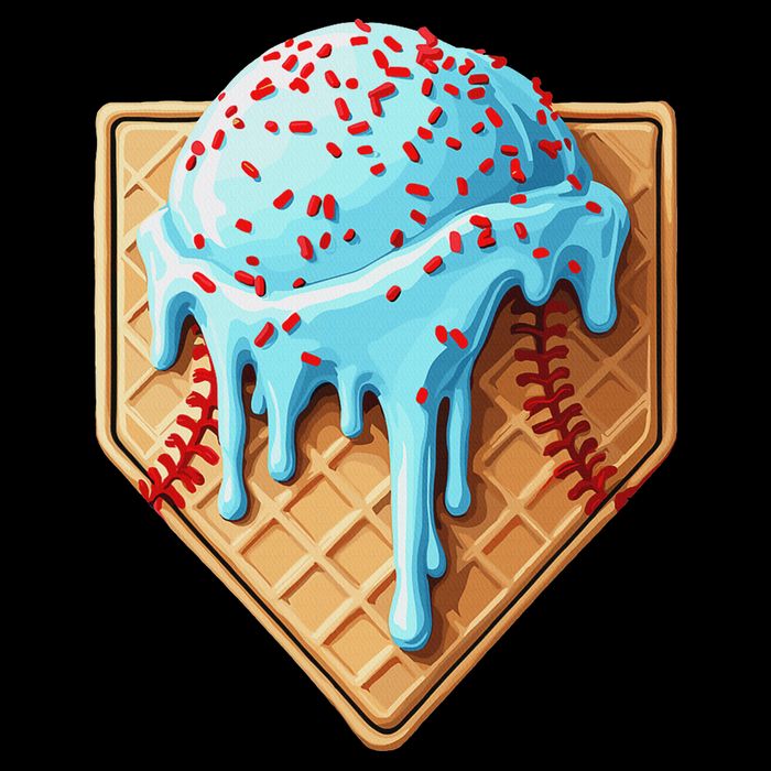 Ice Cream Baseball Drip Home Plate Dripping 16 in Basic Backpack