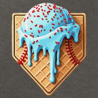 Ice Cream Baseball Drip Home Plate Dripping Cotton Canvas Backpack