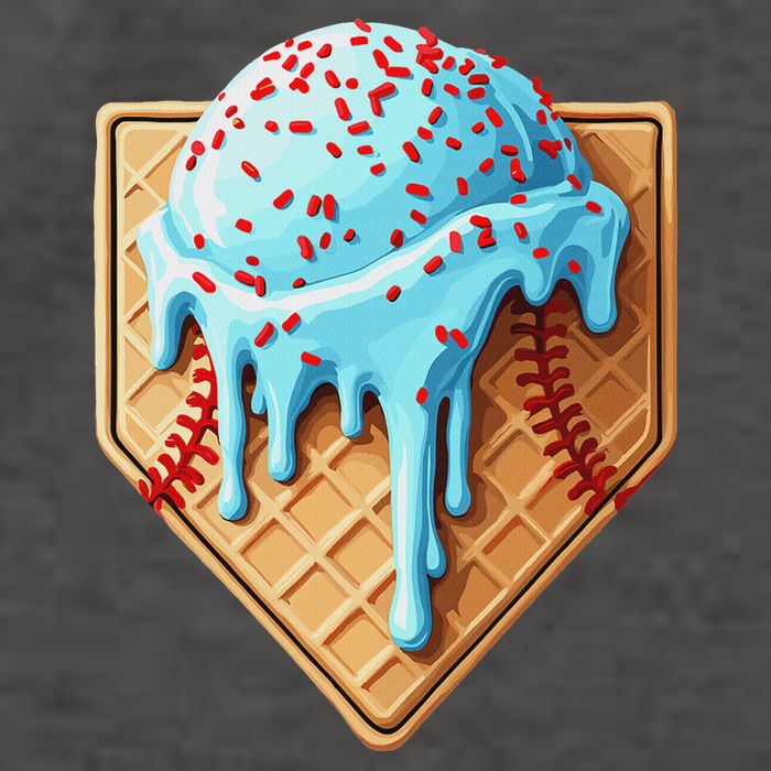 Ice Cream Baseball Drip Home Plate Dripping Vector Backpack