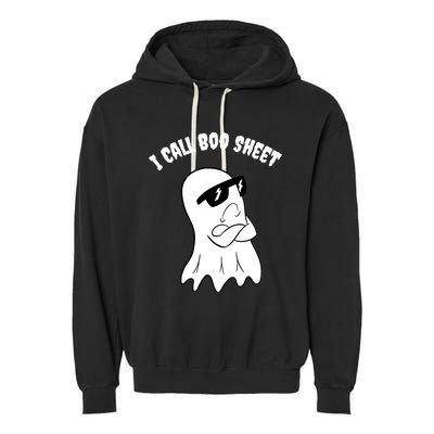 I Call Boo Sheet Halloween Garment-Dyed Fleece Hoodie