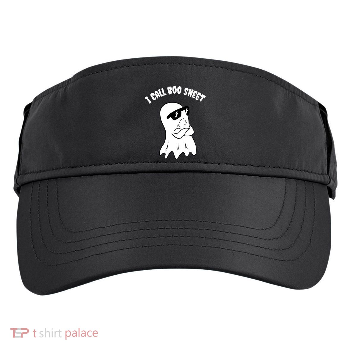 I Call Boo Sheet Halloween Adult Drive Performance Visor