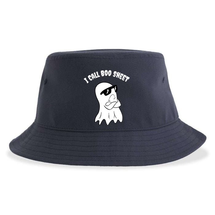 I Call Boo Sheet Halloween Sustainable Bucket Hat