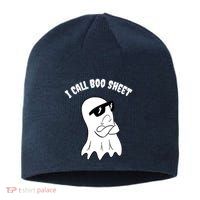 I Call Boo Sheet Halloween Sustainable Beanie