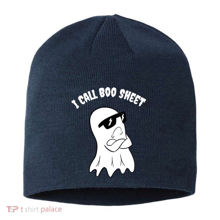 I Call Boo Sheet Halloween Sustainable Beanie
