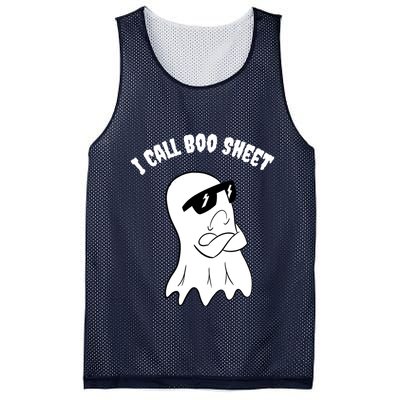 I Call Boo Sheet Halloween Mesh Reversible Basketball Jersey Tank
