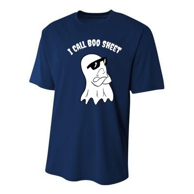 I Call Boo Sheet Halloween Youth Performance Sprint T-Shirt