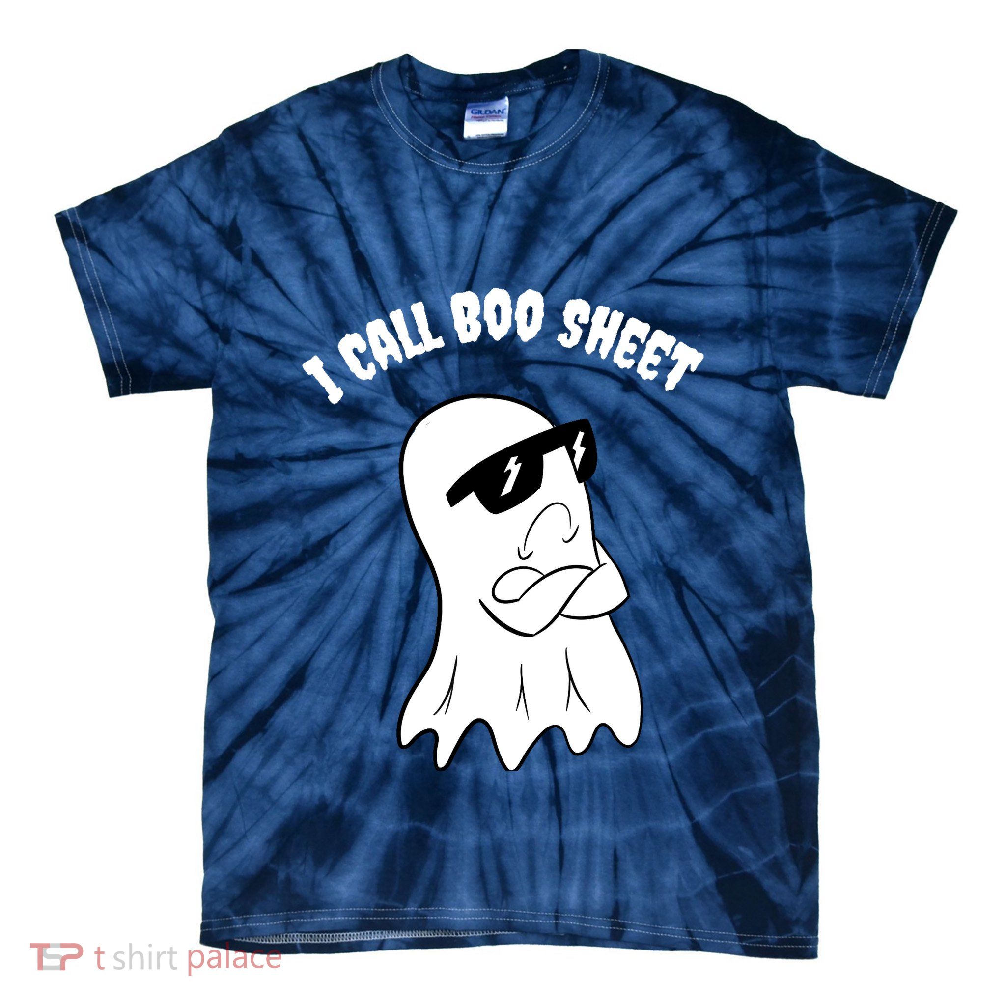 I Call Boo Sheet Halloween Tie-Dye T-Shirt