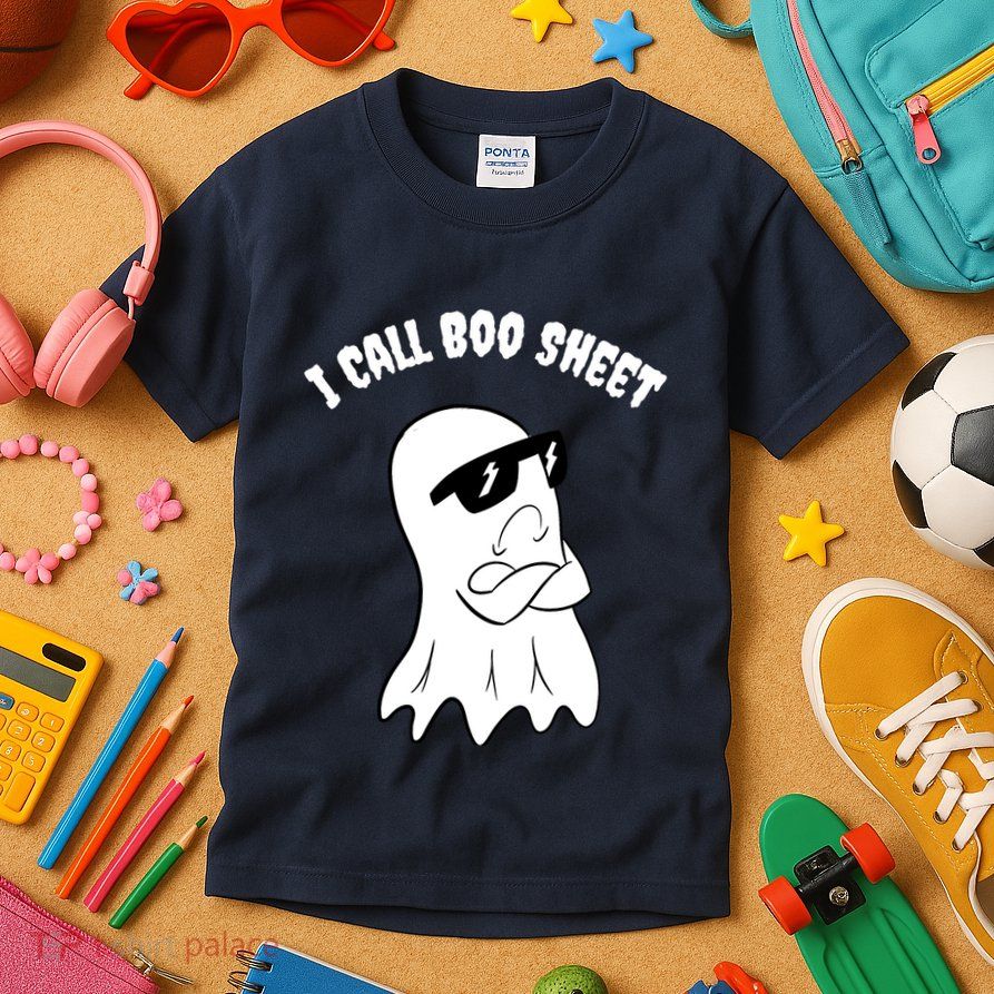 I Call Boo Sheet Halloween Kids T-Shirt