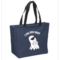I Call Boo Sheet Halloween Zip Tote Bag