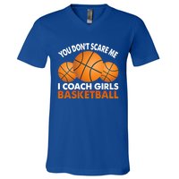 I Coach Basketball Coaching Sport Basket Ball Gift V-Neck T-Shirt