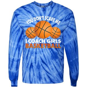 I Coach Basketball Coaching Sport Basket Ball Gift Tie-Dye Long Sleeve Shirt