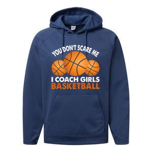 I Coach Basketball Coaching Sport Basket Ball Gift Performance Fleece Hoodie