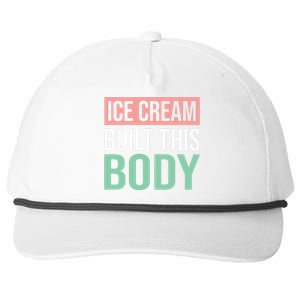 Ice Cream Built This Body Ice Cream Lover Snapback Five-Panel Rope Hat