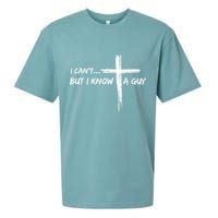 I CanT But I Know A Guy Cross Religious Jesus Christian Sueded Cloud Jersey T-Shirt