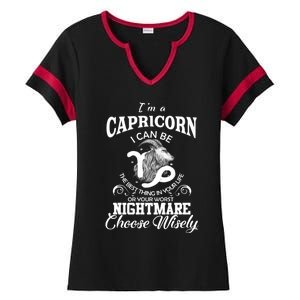 I Can Be! Capricorn Zodiac Sign Birthday Gift Great Gift Ladies Halftime Notch Neck Tee