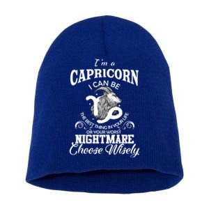 I Can Be! Capricorn Zodiac Sign Birthday Gift Great Gift Short Acrylic Beanie