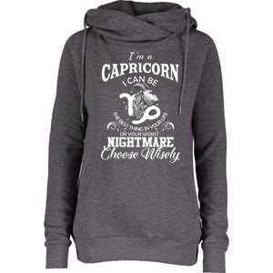 I Can Be! Capricorn Zodiac Sign Birthday Gift Great Gift Womens Funnel Neck Pullover Hood