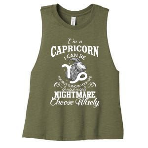 I Can Be! Capricorn Zodiac Sign Birthday Gift Great Gift Women's Racerback Cropped Tank