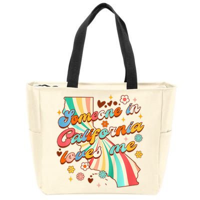 In California Baby Shower Someone Loves Me In California Zip Tote Bag