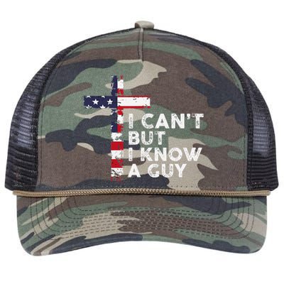 I CanT But I Know A Guy Jesus Christ Usa Christian Retro Rope Trucker Hat Cap