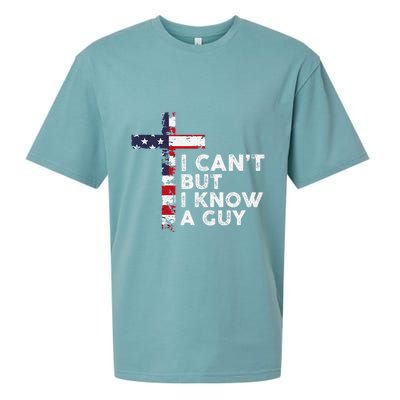 I CanT But I Know A Guy Jesus Christ Usa Christian Sueded Cloud Jersey T-Shirt