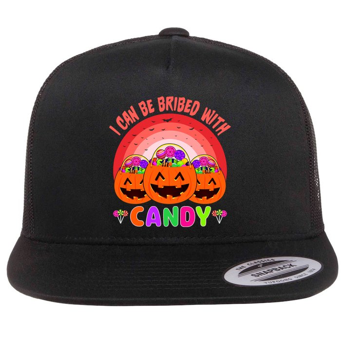 I Can Be Bribed With Candy Flat Bill Trucker Hat
