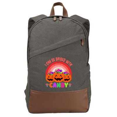 I Can Be Bribed With Candy Cotton Canvas Backpack