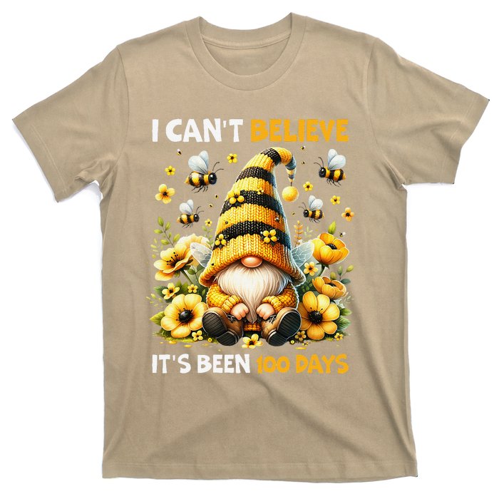 I CanT Believe Its Been 100 Days Bee Gnome Teacher Student T-Shirt