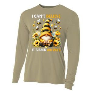 I CanT Believe Its Been 100 Days Bee Gnome Teacher Student Cooling Performance Long Sleeve Crew