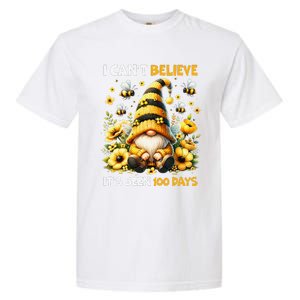 I CanT Believe Its Been 100 Days Bee Gnome Teacher Student Garment-Dyed Heavyweight T-Shirt