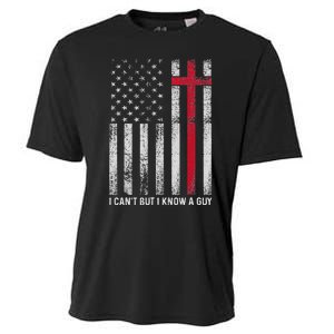 I CanT But I Know A Guy Cross American Flag Cooling Performance Crew T-Shirt