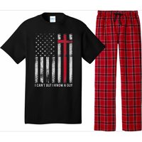 I CanT But I Know A Guy Cross American Flag Pajama Set