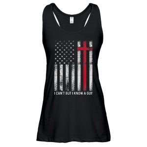 I CanT But I Know A Guy Cross American Flag Ladies Essential Flowy Tank