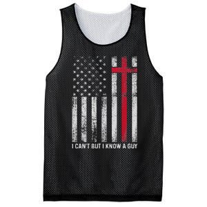 I CanT But I Know A Guy Cross American Flag Mesh Reversible Basketball Jersey Tank