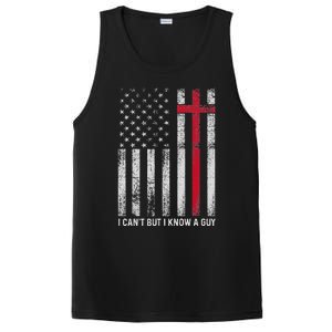 I CanT But I Know A Guy Cross American Flag PosiCharge Competitor Tank