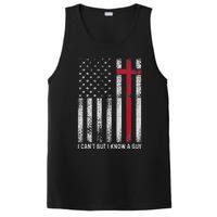 I CanT But I Know A Guy Cross American Flag PosiCharge Competitor Tank