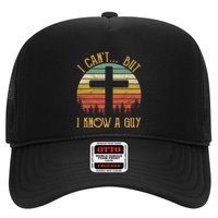 I Cant But I Know A Guy Jesus Cross Funny Christian Vintage Design Trucker Hat