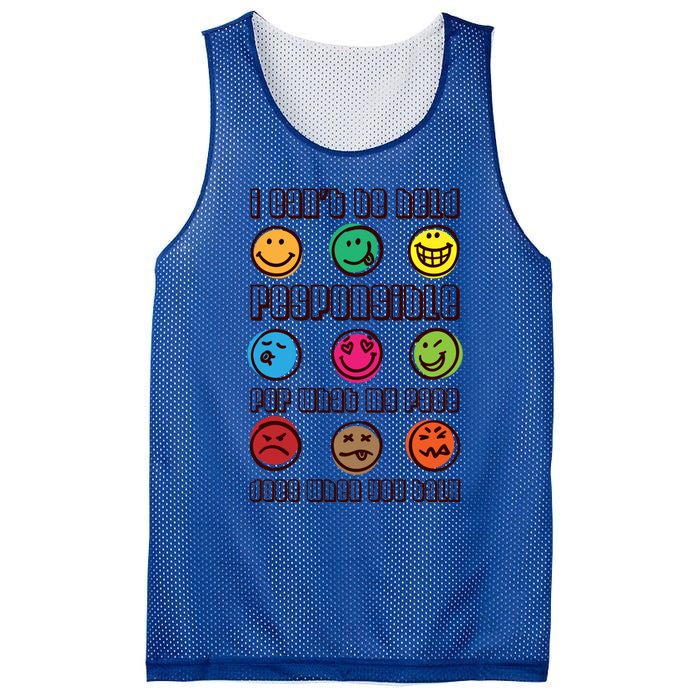 I Can't Be Responsible For What My Face Does When You Talk Gift Mesh Reversible Basketball Jersey Tank